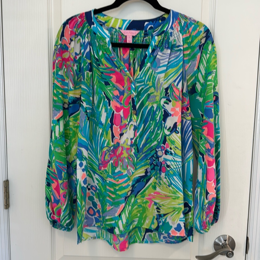 | Lilly Pulitzer | Silk Elsa Size Small, Purrfect